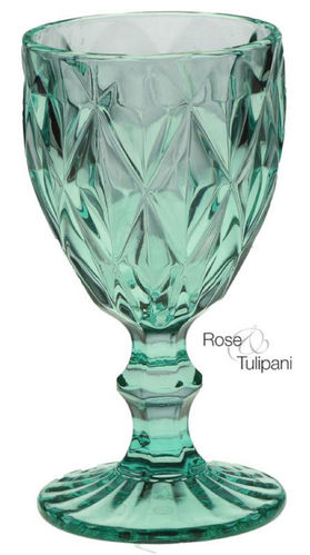 Weinglas türkis 250 ml Turquoise  Diamond Glas