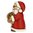 THUN - Dekofigur Weihnachtsmann mit Kuchen 7,5cm